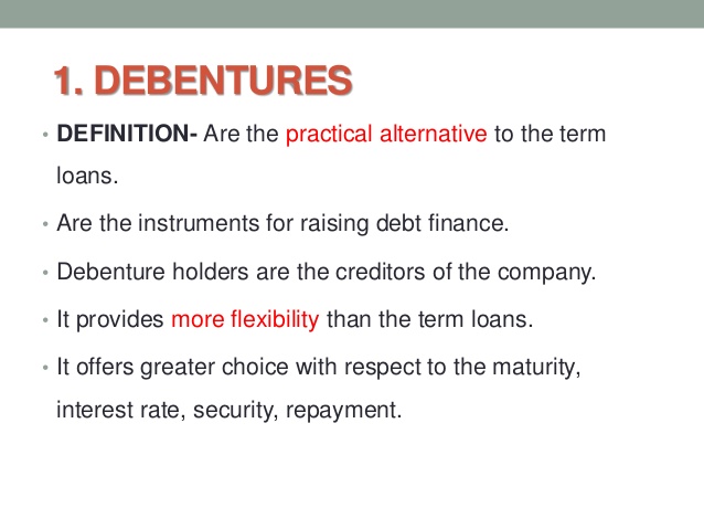 DEBENTURES The Lawyers Jurists