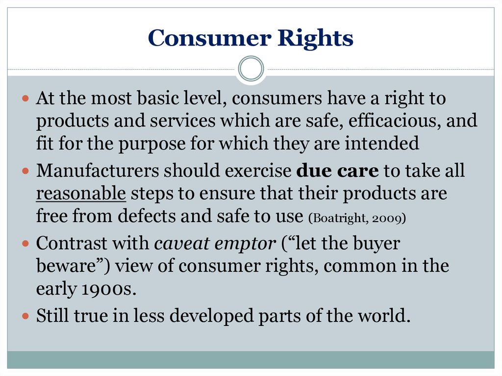 Consumers Rights And Business Ethics 