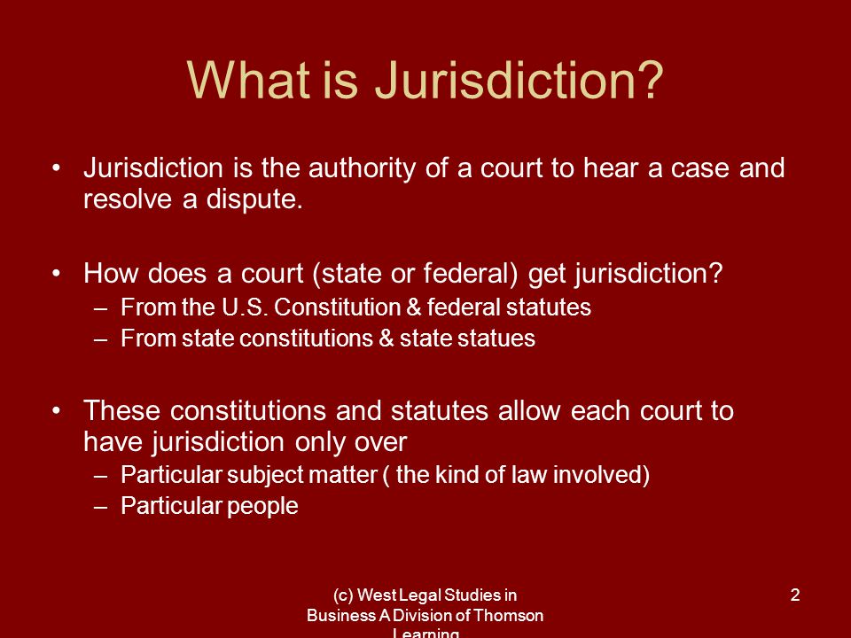 JURISDICTION | The Lawyers & Jurists